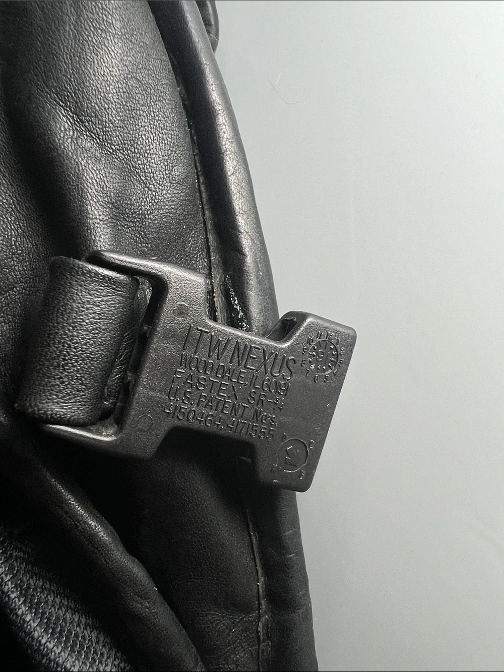 Black Leather Garment Travel Bag - Men